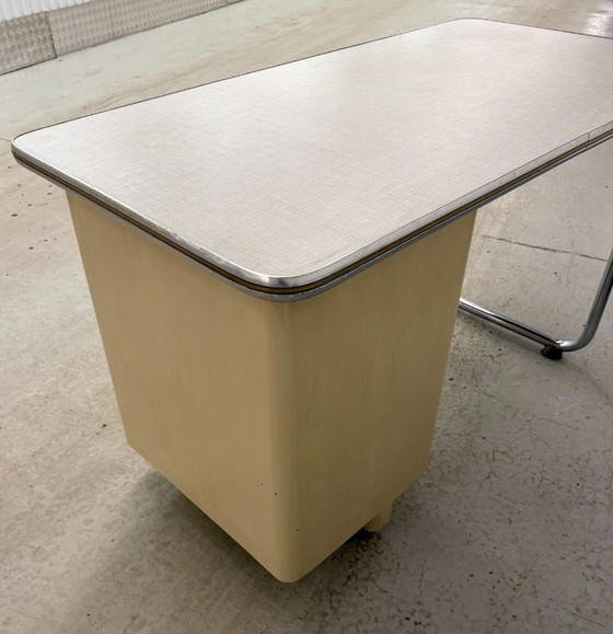 Image 1 of Vintage tubular frame Maquet desk, doctor's office