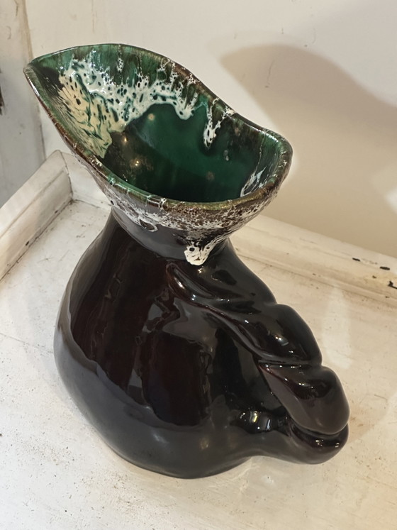 Sculptural Vallauris Pitcher in Glazed Ceramic, 1960s – Glass & Decanter, Vintage (photo 7 of 15)