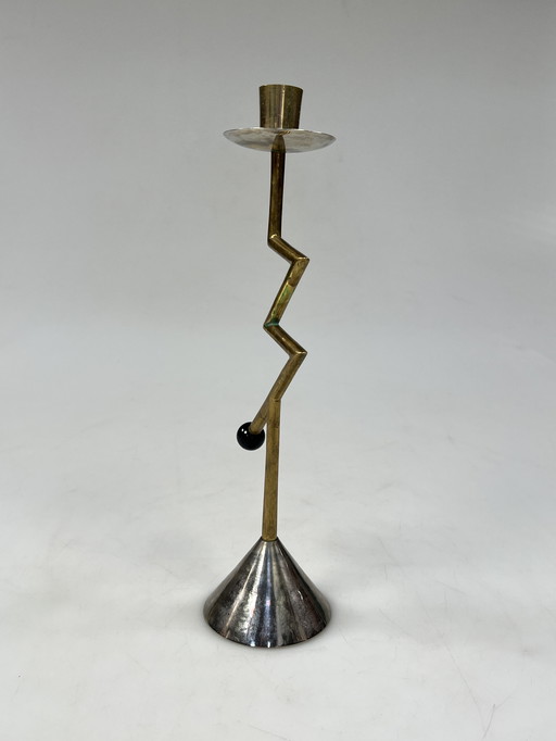 Chandelier vintage en zigzag, style Memphis, années 1980