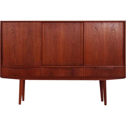 Buffet haut vintage en teck par E.W. Bach, 1960s