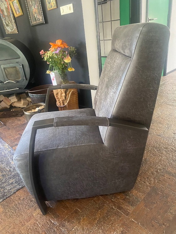 Image 1 of Industrieller Sessel aus Mikro-Leder mit Stahl