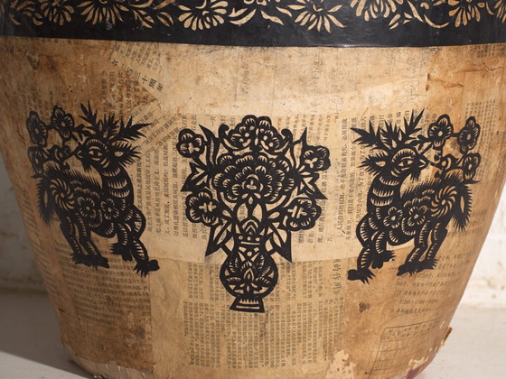Antico contenitore cinese in cartapesta – Cina, circa 1920 – Oggetti decorativi (photo 16 of 38)