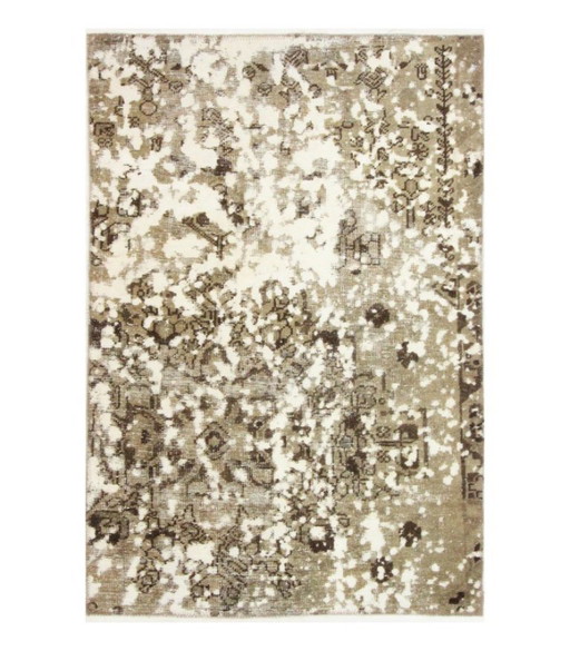 Oriental Hand-Knotted Vintage Art Classic & Relief Design 132 x 105 cm Beige Color