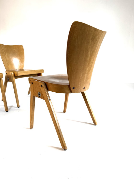 Image 1 of 8 sedie impilabili vintage in compensato, Kaderer anni '60