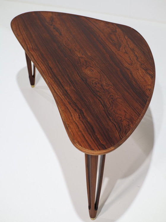 Organic Coffee table BC Møbler triangle rosewood Danish 1960s (photo 4 of 13)