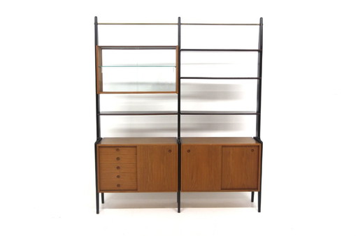 Libreria scandinava "Double" in teak, Svezia, 1950