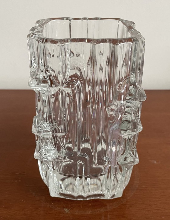 Image 1 of Sklo Union – Brutalistische Glasvase, Design aus den 1960er Jahren, Vladislav Urban