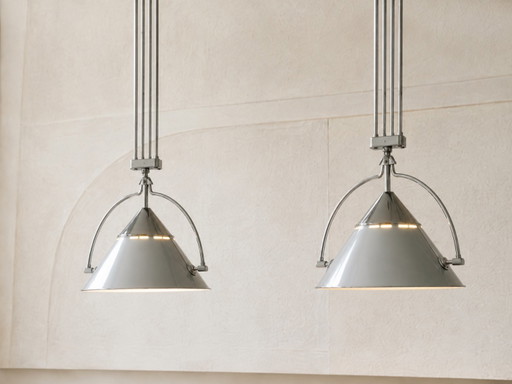 Pair Artemide Litech MIKADO Pendant Lights – F. A. Porsche – 1980s design – plafondlampen, Metal