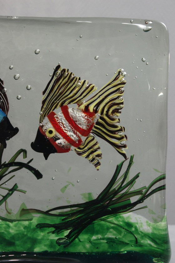 Image 1 of 5.5 Kg Large Aquarium sculpture Alfredo Barbini Cenedese blown glass Murano 1970s