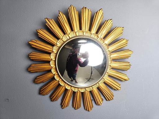 Vintage sunburst mirror, 1960s 