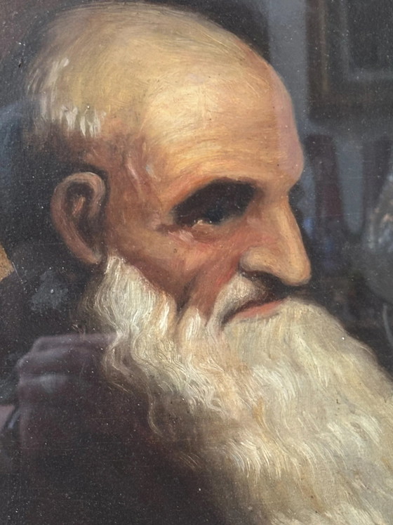 1940s Male Portrait Oil Painting on Board, Paintings & Drawings (photo 3 of 8)