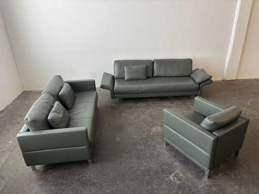 Rolf Benz Vida Grupo de cuero Sofá Sillón Diseño