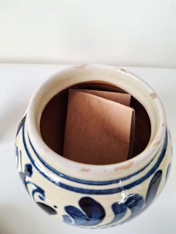 Image 1 of Ambachtelijk Korond Aardewerk Set (2 stuks) | Transsylvanische Volkskunst | Handgeschilderd