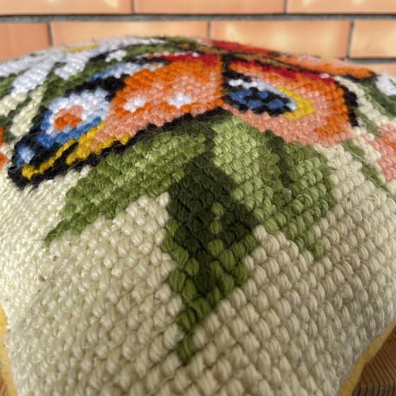Vintage Portugese Arraiolos Geweven Kussenhoes – Kussentjes, Textile (photo 9 of 12)