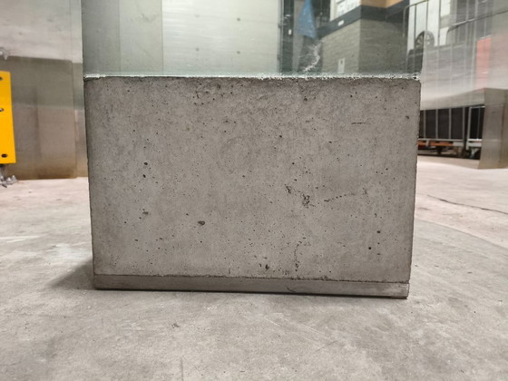 Image 1 of Sergio & Giorgio Saporiti 'Sapo' Coffee Table in Concrete and Glass