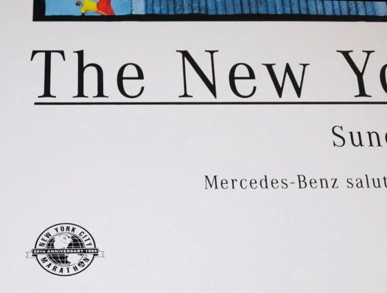 Image 1 of Dave Cutler: The New York City Marathon Poster "World Trade Center" 1994