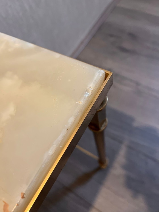 Image 1 of Salontafel Messing Onyx