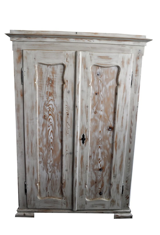 Painted Double Wardrobe in Wood – Vintage (photo 12 of 12)