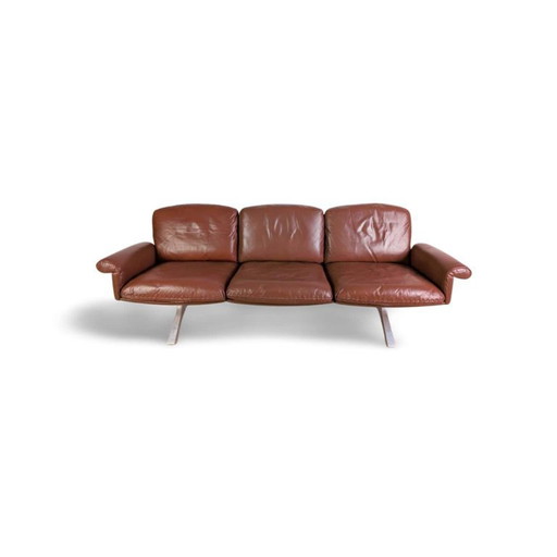 Three-seater mid-century sofa de Sede DS 31 leather brown design