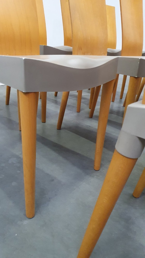 Image 1 of 12 chaises Miss Trip, design Philippe Starck Kartell, 1996, Italie