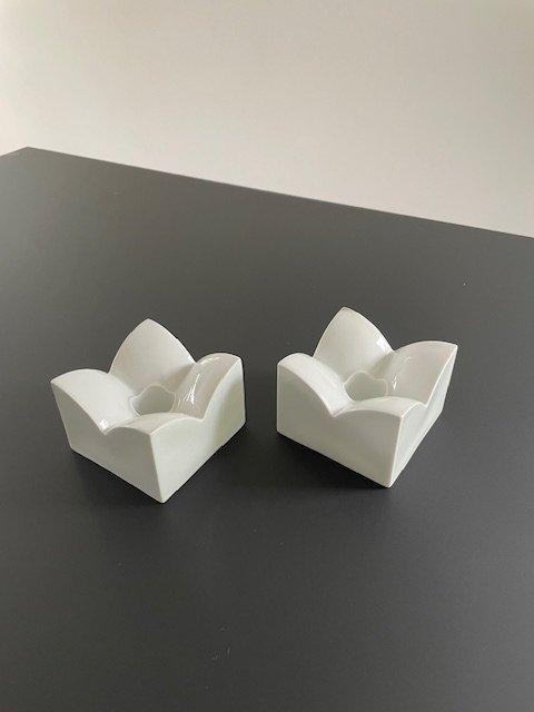 Image 1 of Set van 2 Vintage Porseleinen Kaarsenhouders | Arzberg Design