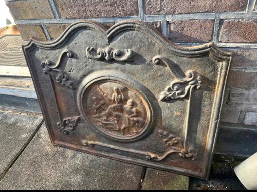Cast iron hearth plate