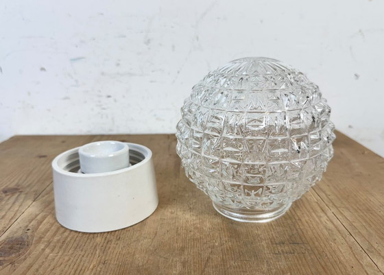 Image 1 of Vintage White Porcelain Ceiling Light, 1970s