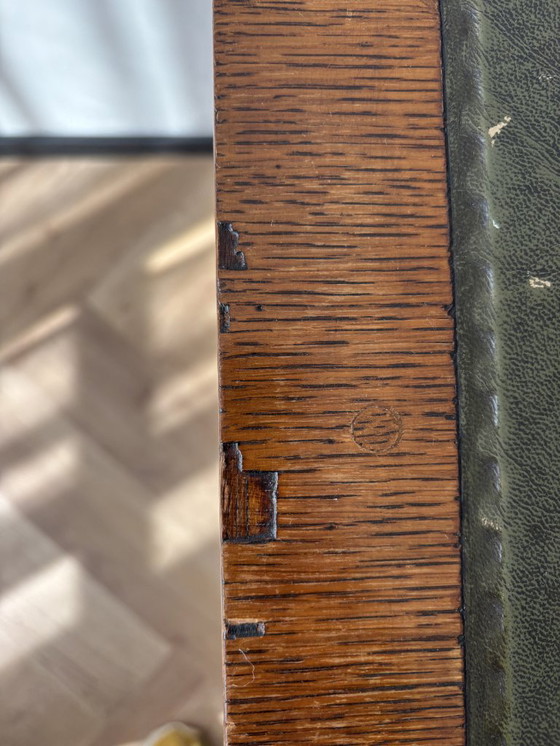 Image 1 of 1920s Vintage Oak Desk with Drawers