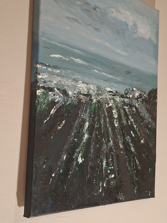 Olieverfschilderij "The Town" – Kathleen Storme – 50x40 cm – Kunst, Wood, Canvas (photo 6 of 8)