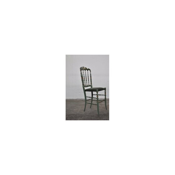 Image 1 of Set of 4 vintage Chiavari hand-painted dining chairs, 1950s