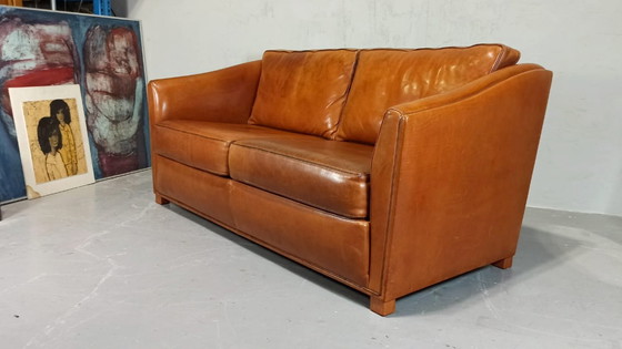 Image 1 of Cognac leather sofa 
