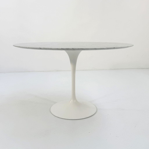 Table de salle à manger Tulipe en marbre 120 cm par Eero Saarinen pour Knoll, années 1960