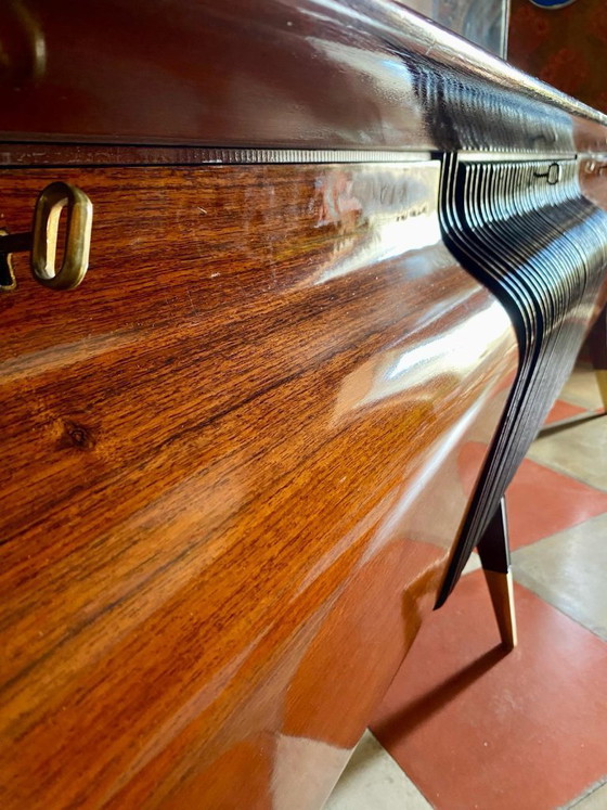 Image 1 of 1x Art Deco Style Vintage Sideboard by Osvaldo Borsani, 1950s