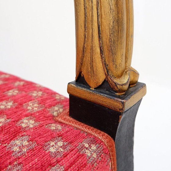 Image 1 of Fauteuil Empire noir et or - XIXe siècle