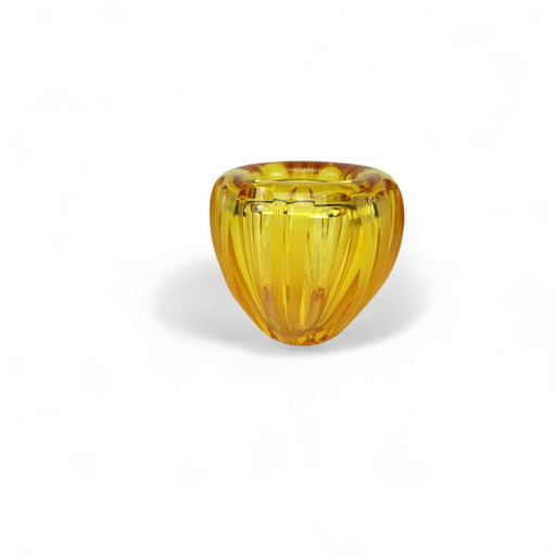 WMF Crystal Glass Vase Amber Art Déco Walter Dexel