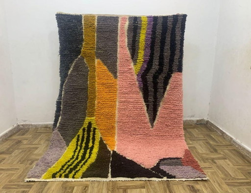 Marokkanischer Wollteppich, dekoriert, 200 cm x 300 cm