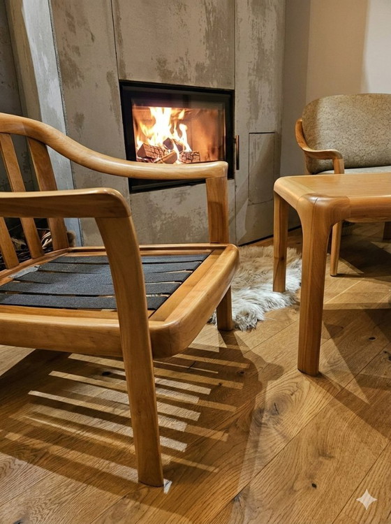 Image 1 of Mid-Century Design-Ikonen: Komplettes 4-teiliges Set - 2 Knoll Collection Sessel, 1 Sofa 3er & Couchtisch in gutem Zustand