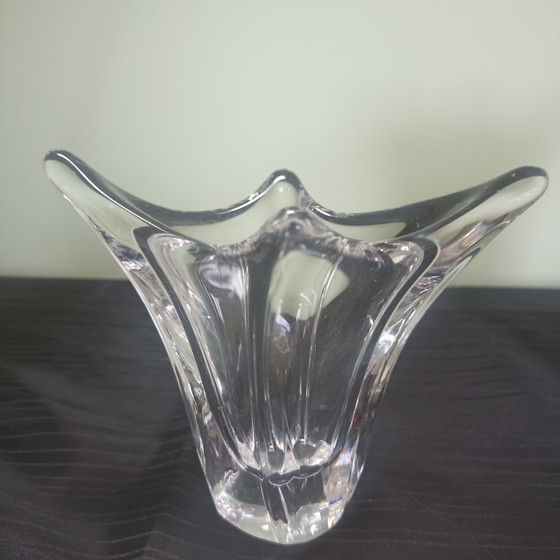 Set of 2 French Mid-Century Crystal Vases (Daum & Art Vannes) (photo 3 of 8)