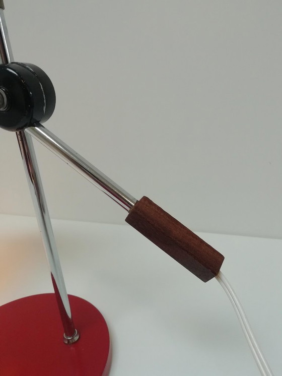 Image 1 of Lampe de bureau vintage rouge par Anvia (J.J.M. Hoogervorst)