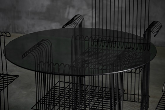 Image 1 of Modernistisches Gartenset aus Metalldraht, Frankreich, 1970er Jahre