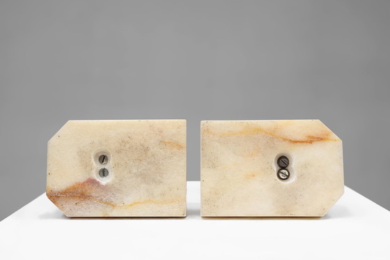 Image 1 of Art Deco Bookends in Copper with Marble Bases, France, 1930s, Set of 2