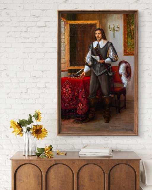 Original Oil Painting Aramis's Golden Dreams - Based on A. Dumas's "The Three Musketeers" (photo 2 of 7)