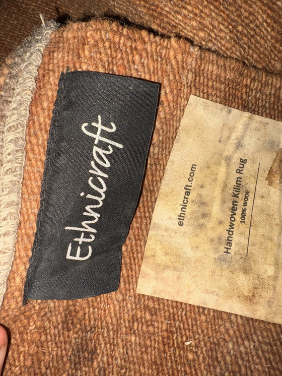 Image 1 of Tappeto Ethnicraft Nomad Kilim - Tessuto a mano di alta qualità - Terracotta