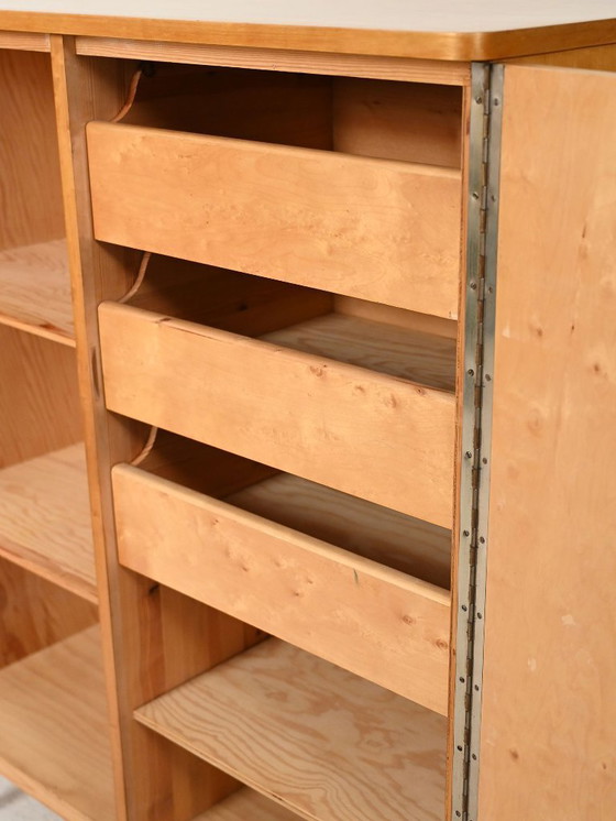 Image 1 of Vintage Scandinavian Birch Cabinet 1950s