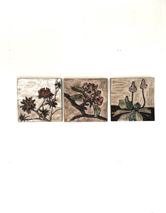 Vintage Trio Ceramic Wall Tiles, Ruscha Keramik ‘60 – Wall decoration (photo 2 of 9)
