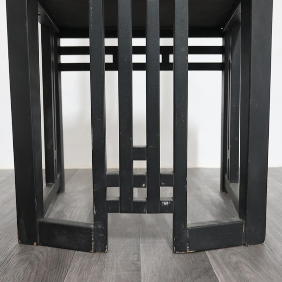 Image 1 of Giorgetti Tris Holzthronstühle, modernes Design der 1970er Jahre