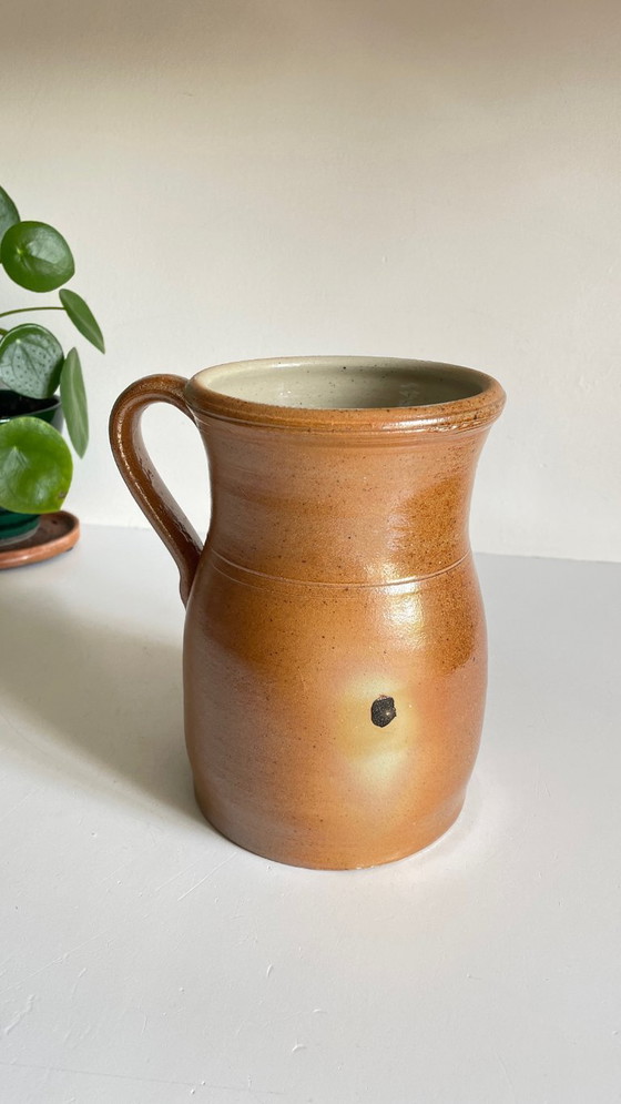 Image 1 of Vintage beige aardewerken kan