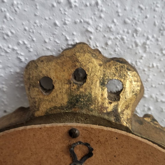 Image 1 of Vintage gouden ovale boogspiegel