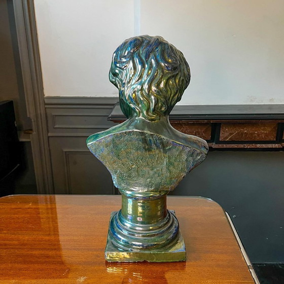 Buste van een jonge jongen in gezouten steengoed door Louis Gustave Cambier & Roger Guérin, 1925 (photo 12 of 21)