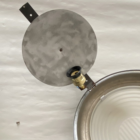 Image 1 of Wandleuchte Deckenleuchte Dickes Glas Verchromte Metallhalterung Esprit Holophane